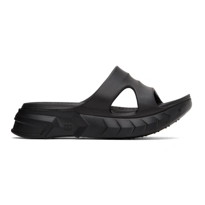 Givenchy Marshmallow Cutout Slide Sandals In 001 Black