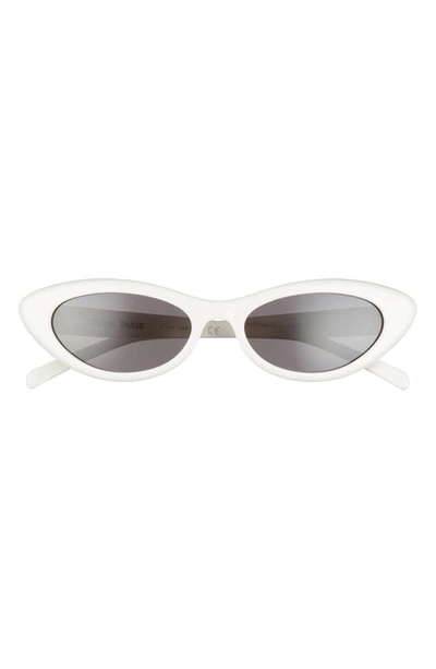 Celine 54mm Oval Cat Eye Sunglasses In Ivory/ Grey