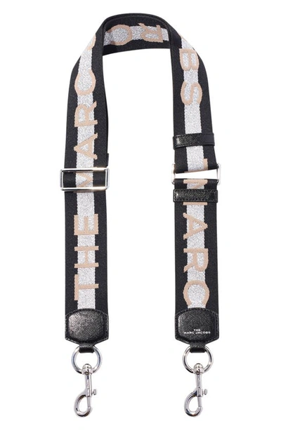 Marc Jacobs Logo Webbing Guitar Bag Strap In Aloe