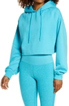 Alo Yoga Bae Crop Hoodie In Bright Aqua