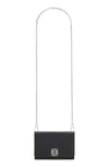 Loewe Anagram Leather Wallet On A Chain In Black