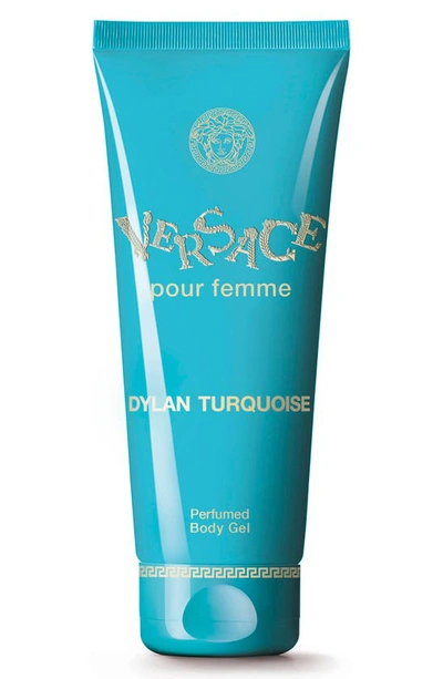 Versace Pour Femme Dylan Turquoise Body Gel 6.7 Oz. In Blue