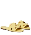 Valentino Garavani Roman Stud Flat Slide Sandals In Yellow