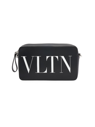 Valentino Garavani Vltn Leather Crossbody Bag In Black | ModeSens