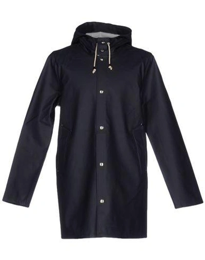 Stutterheim Full-length Jacket In Dark Blue