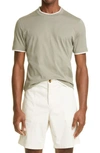 Brunello Cucinelli Slim Fit Cotton T-shirt In Green
