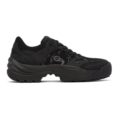 Kenzo Mens Black Work Nubuck And Mesh Low-top Sneakers, Brand Size 42 (us Size 9) In Black,two Tone