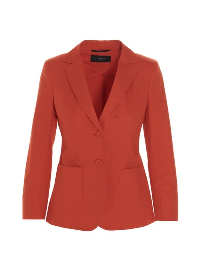 Weekend Max Mara Single Breasted Blazer In Red