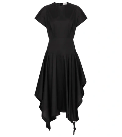 Moncler Genius 1 Moncler Jw Anderson Solid Cotton Handkerchief Dress In Black