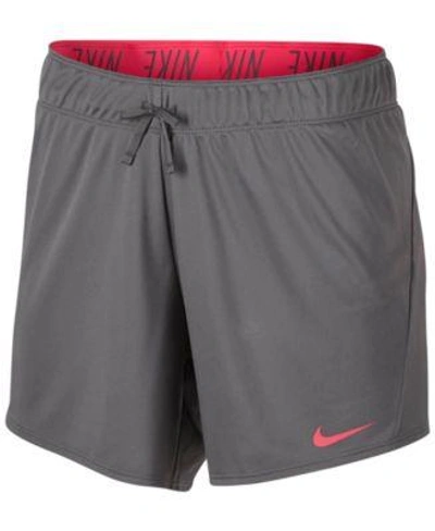 Nike Dry Attack Shorts In Grey/racer Pink