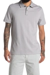 14th & Union Solid Interlock Polo In Grey Alloy