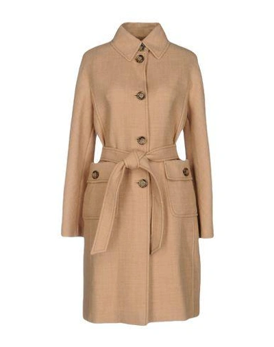 Alviero Martini 1a Classe Overcoats In Sand