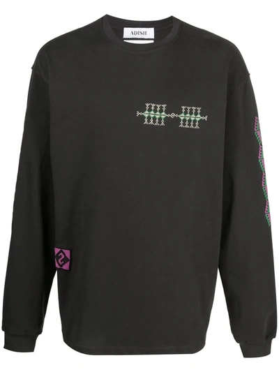 Adish Makhlut Long-sleeved T-shirt In Black