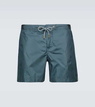 Orlebar Brown Bulldog X Slim-fit Mid-length Swim Shorts In Green