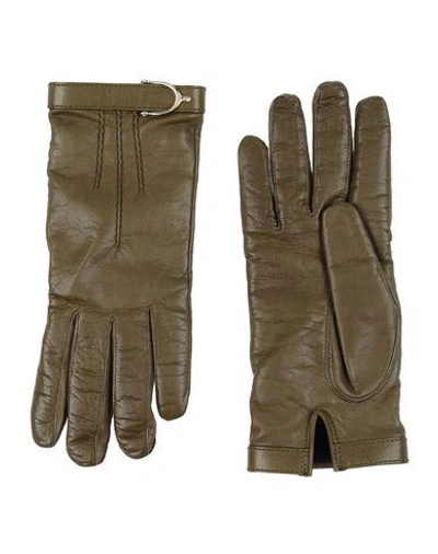 Gucci Gloves In Military Green