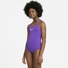 Nike Essential Big Kids' Racerback 1-piece Swimsuit In Wild Berry