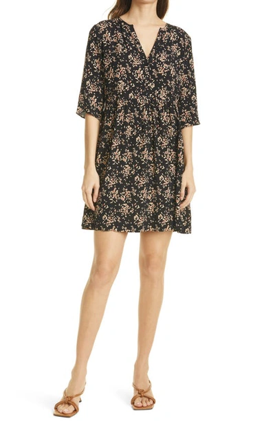 Ba&sh Vlada Floral Shift Dress In Black