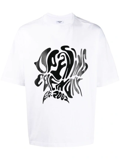 Opening Ceremony Melted Logo Cotton Jersey T-shirt In White