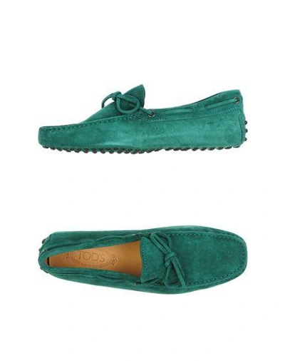 Tod's Loafers In Emerald Green