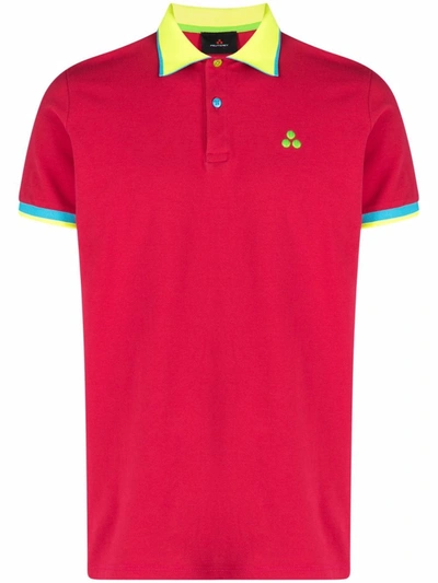 Peuterey Colour-block Polo Shirt In Pink