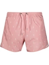 Neil Barrett Thunderbolt-print Swimming Shorts In Pink