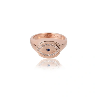 Ali Grace Jewelry Evil Eye Signet Ring