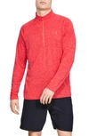 Under Armour Tech Half Zip Sweatshirt In Beta Red/ Beta Red