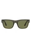 Persol Men's Square Sunglasses, 52mm In Havana/ Polar Brown