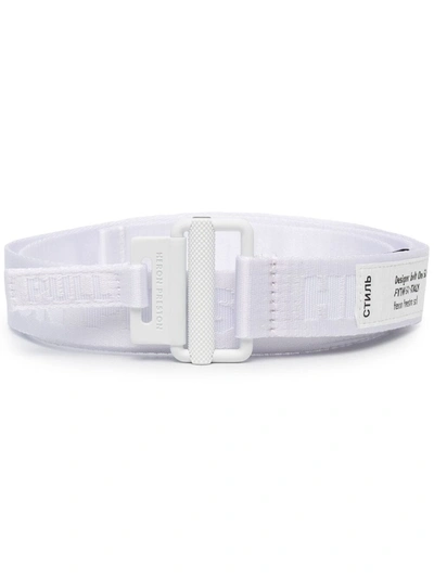 Heron Preston Tape Jacquard-logo Belt In White