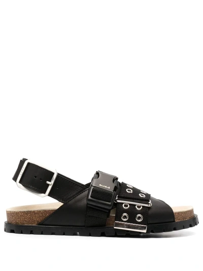 Apc . Women's Pxbpmf51037lzz Black Leather Sandals