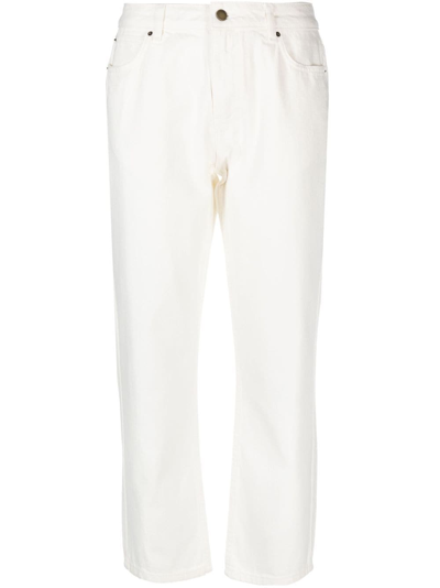 Ba&sh Daria High-rise Straight-leg Jeans In Ivory