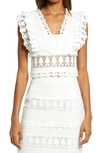 Endless Rose Plunge Neck Lace Top In White