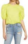 English Factory Puff Sleeve Top In Yellow