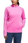 Adidas Golf Texture Layer Jacket In Screaming Pink