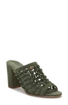 Etienne Aigner Lanai Sandal In Fatigue Green Leather