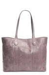 Frye Melissa Leather Shopper In Amethyst