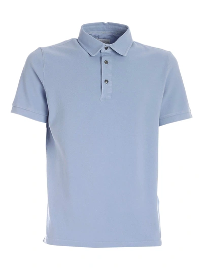 Ballantyne Pique Polo Shirt In Pale Blue Color In Shirt Blue