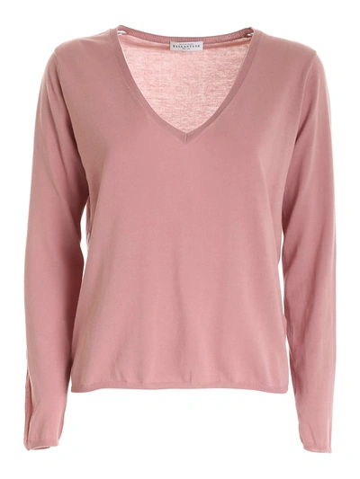 Ballantyne Worn Effect Sweater In Pink