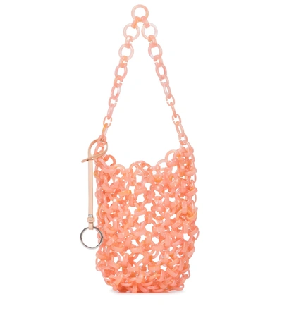 Jil Sander Mini Chain-mesh Bucket Bag In Soda