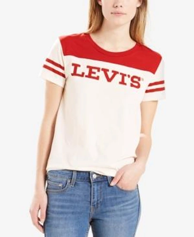Levi's Cotton Perfect Logo Baseball T-shirt In Marshmallow