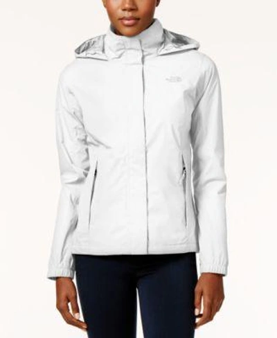The North Face Resolve 2 Waterproof Packable Rain Jacket In Tnf White