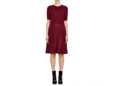 Valentino Layered-look Knit Virgin Wool-blend Dress