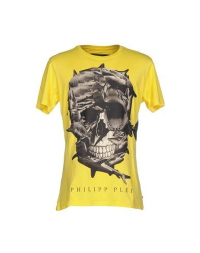 Philipp Plein T-shirts In Yellow