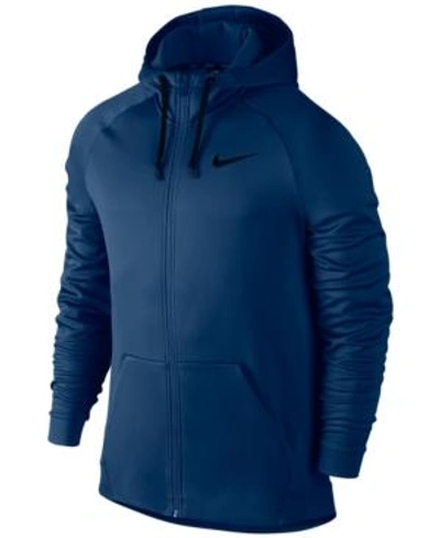 Nike Men's Full-zip Therma Hoodie In Binary Blue