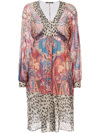 Roberto Cavalli Paisley Printed Dress In Multicoloured