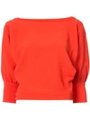 Rachel Comey Tempe Deep V-back Long-sleeved Top In Red