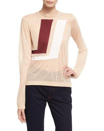 Calvin Klein Collection Two-tone Graphic Sweater In Multi
