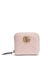 Gucci Gg Marmont Quilted-leather Wallet In Light Pink