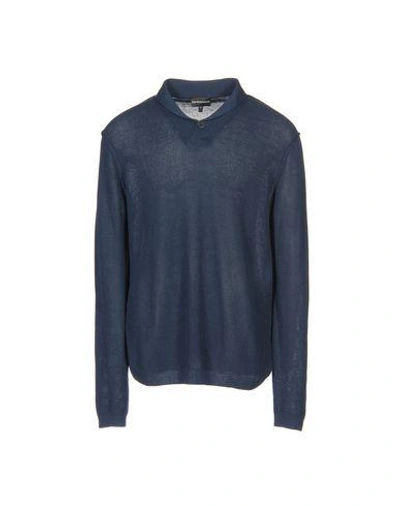 Emporio Armani Sweaters In Slate Blue