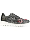 Philipp Plein Sneakers Mit Glitzer In Black